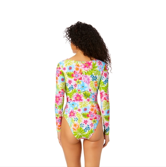 Celebrity Pink Junior's Tropical Dream Swim Rashguard Size M - **NWT** - Picture 3 of 3